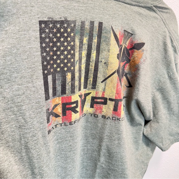 4/$20 Kryptek Men’s XL Green T-Shirt American Flag Hunting Outdoor Tee 0026 - Picture 3 of 7